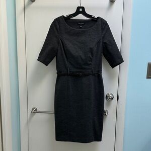 Banana Republic Charcoal Gray Midi Dress